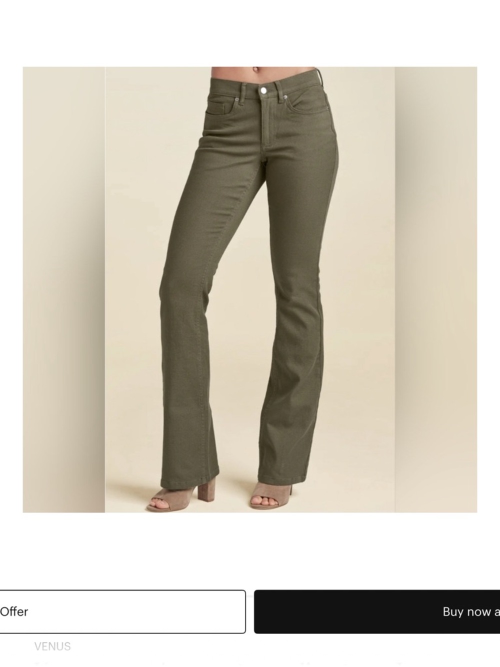 VENUS Boot cut in Olive Green - Picture 2 of 8
